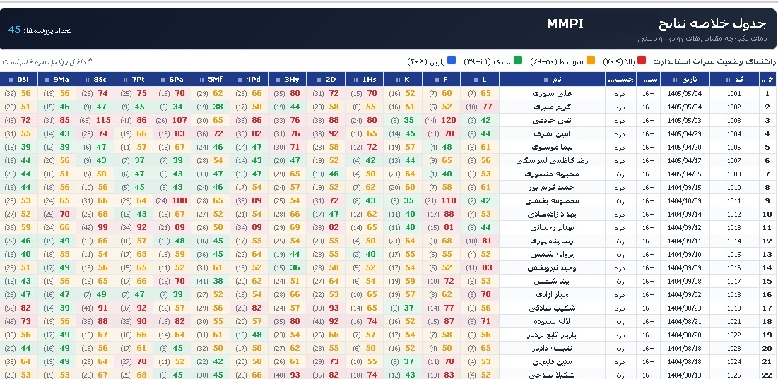 نرم افزار ام ام پی ای گزارش لیستی
